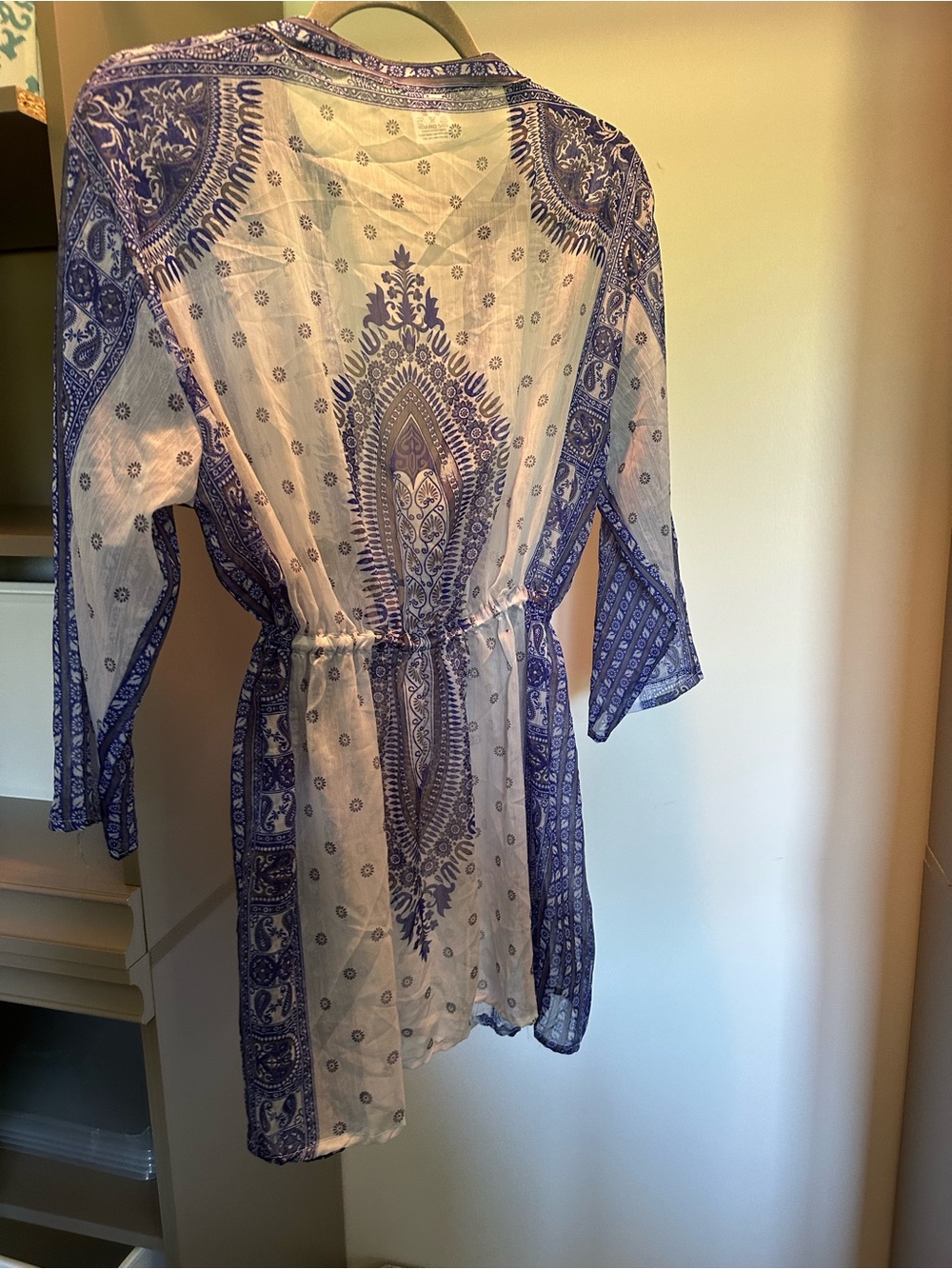 Blue Paisley Women's Swim Coverup Tunic - Picture 2 of 4